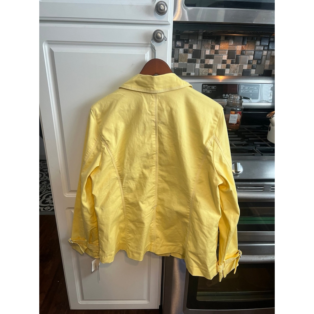 NWT Nine West Yellow Pea Coat Size XL - Picture 4 of 9